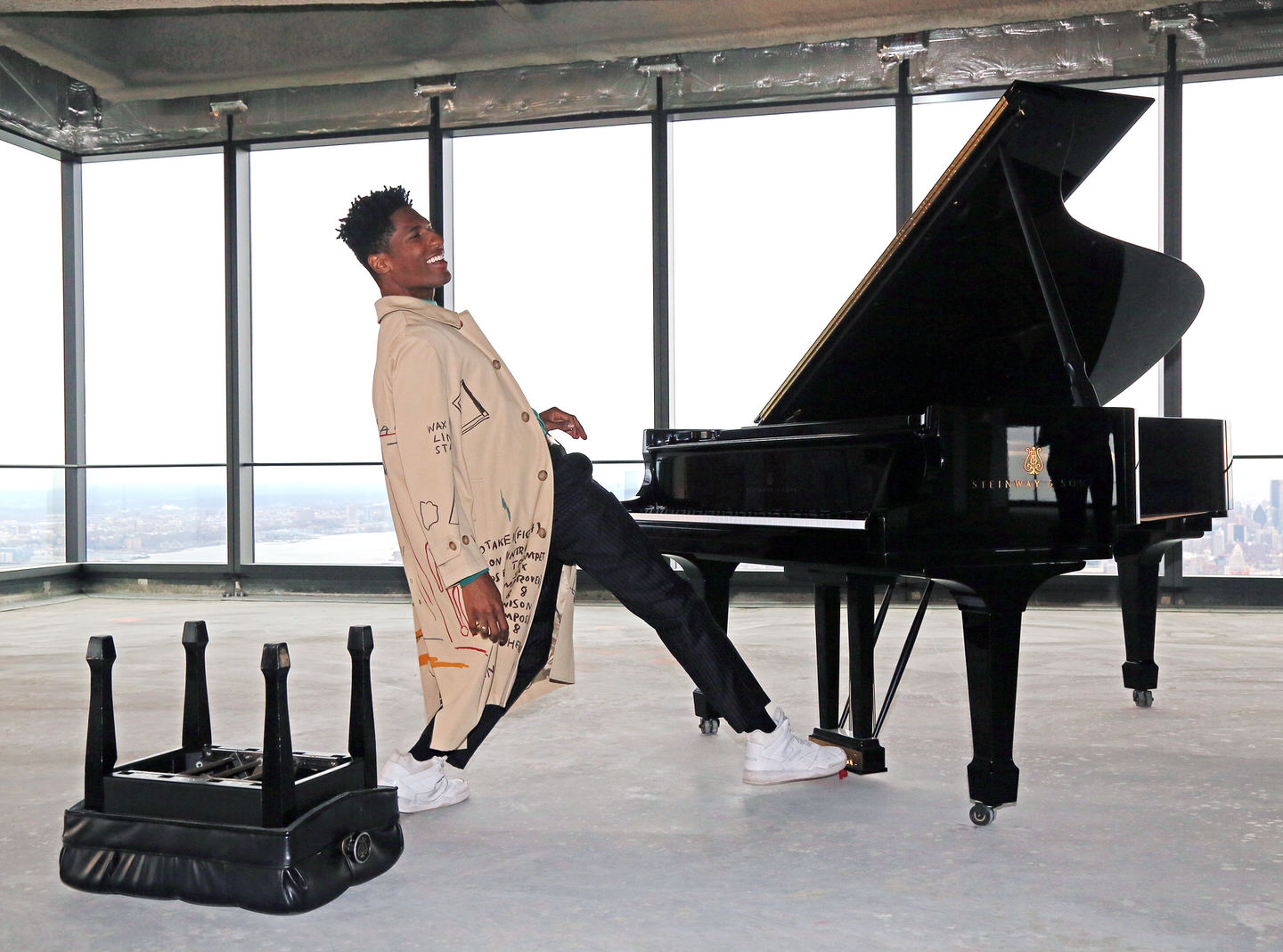 Jon Batiste stopping by the World Trade Center